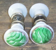 2 Paar antike Porzellangriffe