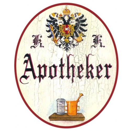 Apotheker nostalgieschild - apotheker,